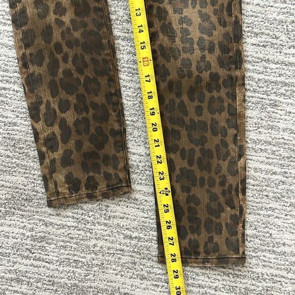 NWT R13 Kate Skinny Distressed Leopard Print Jeans Size 25 - Picture 11 of 15